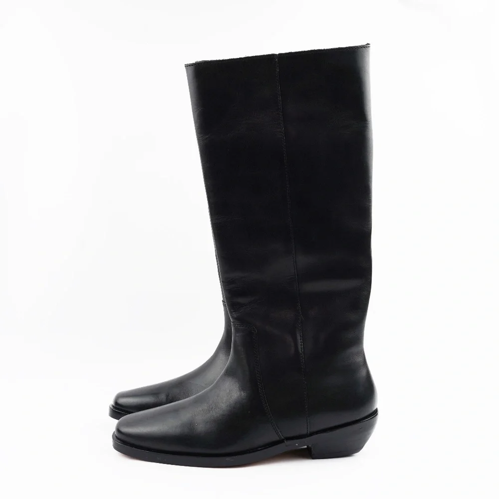 New MADEWELL The Antoine Tall Boot with Extended Calf in Black Leather - Picture 7 of 8